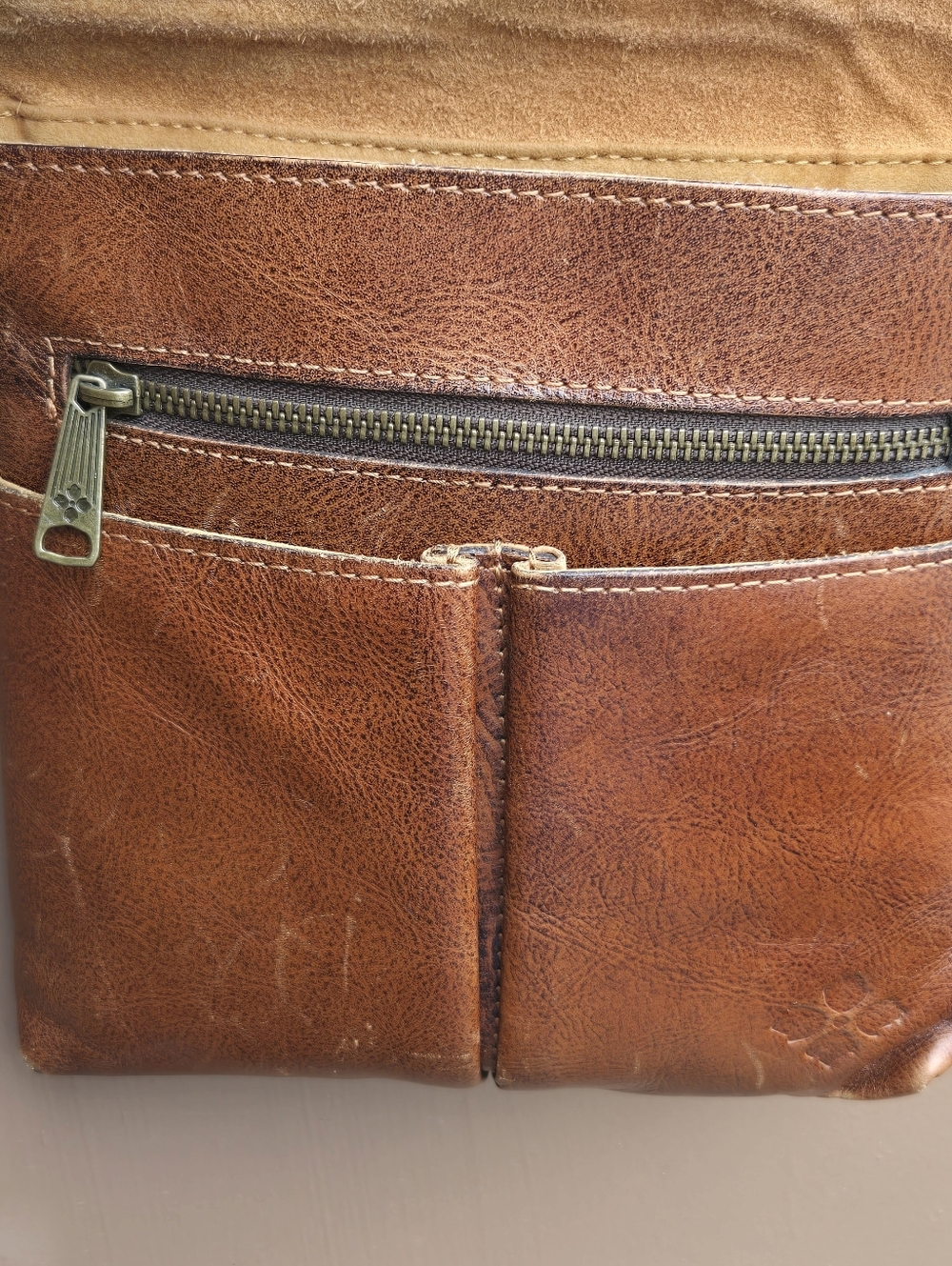 Patricia Nash Granada Crossbody Bag Tooled Leather Floral Brown - Picture 13 of 14